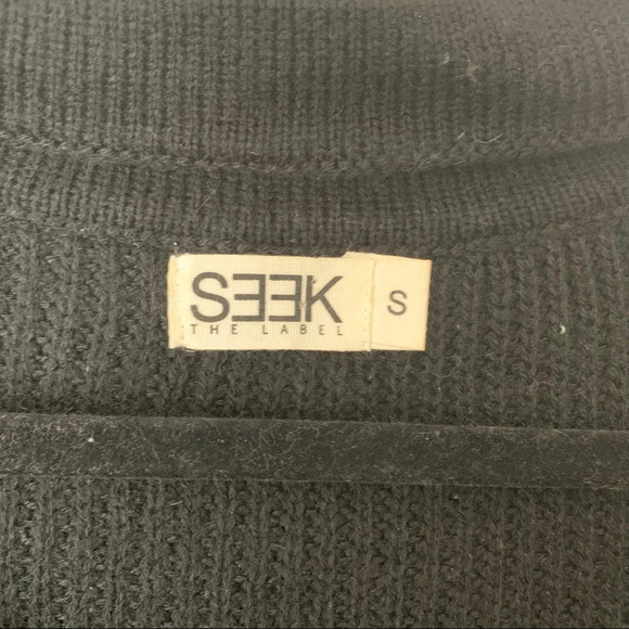 Seek the Label black knit cropped sweater S - Picture 6 of 6